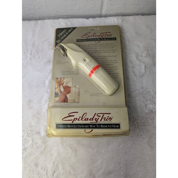 Epilady Trio 3 Speed Cord / Cordless Rechargeable Hair Removal Vintage 1980's